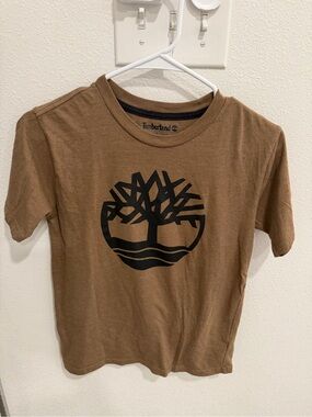 Timberland Brown Tee with Black Tree Logo